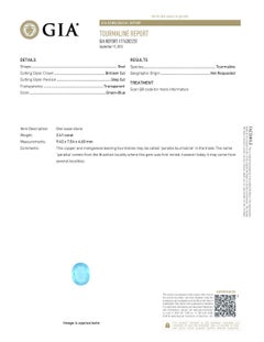 GIA Certified 2.41 Carat Paraiba Tourmaline Fashion Ring
