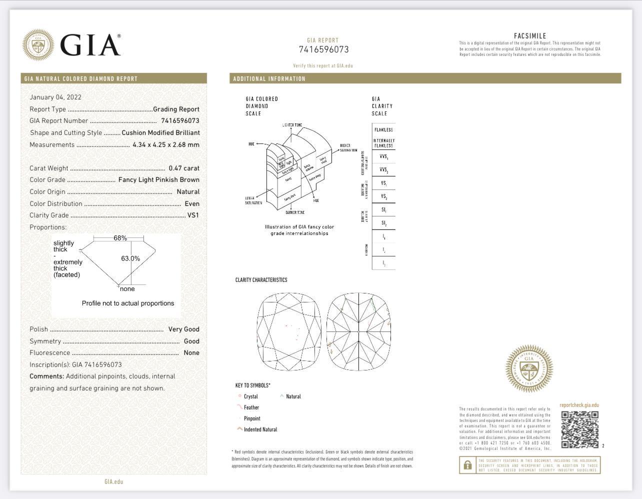 GIA-zertifiziertes 2,41 Karat Pink Diamond-Armband  im Angebot 5