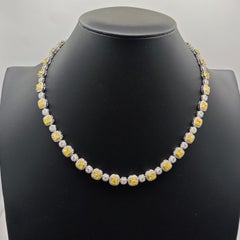 GIA Certified 24.23 Carat Fancy Diamond White Gold Necklace