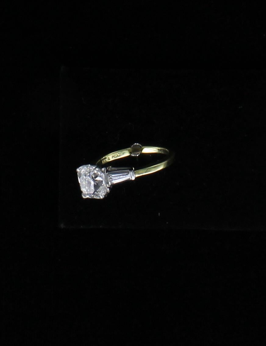 GIA Certified 2.43 Carat Asscher Cut Diamond VS1 F color set in18 karat Platinum For Sale 2