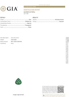 GIA Certified 2.43 Carat Tsavorite & Diamond Halo Ring