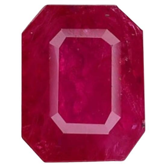 GIA Certified 2.43ct Octagonal Ruby For Sale