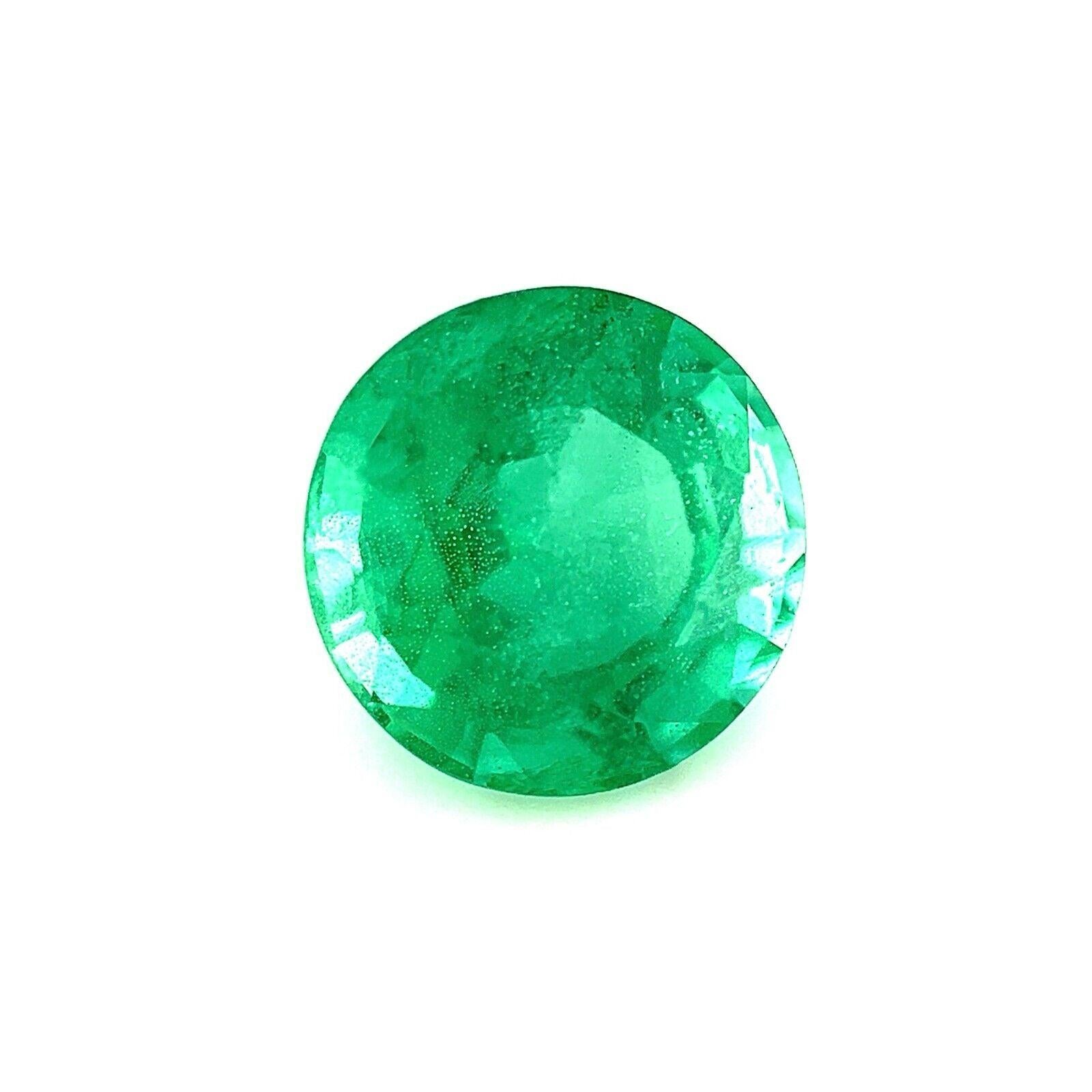 GIA CERTIFIED 2.45ct Natural VIVID Green Zambian Emerald Round Cut Gem 8.5mm

GIA Certified Natural Vivid Green Zambian Emerald Gemstone.
2.45 Carat emerald with a fine vivid green colour and good clarity. Clean stone with only some small natural