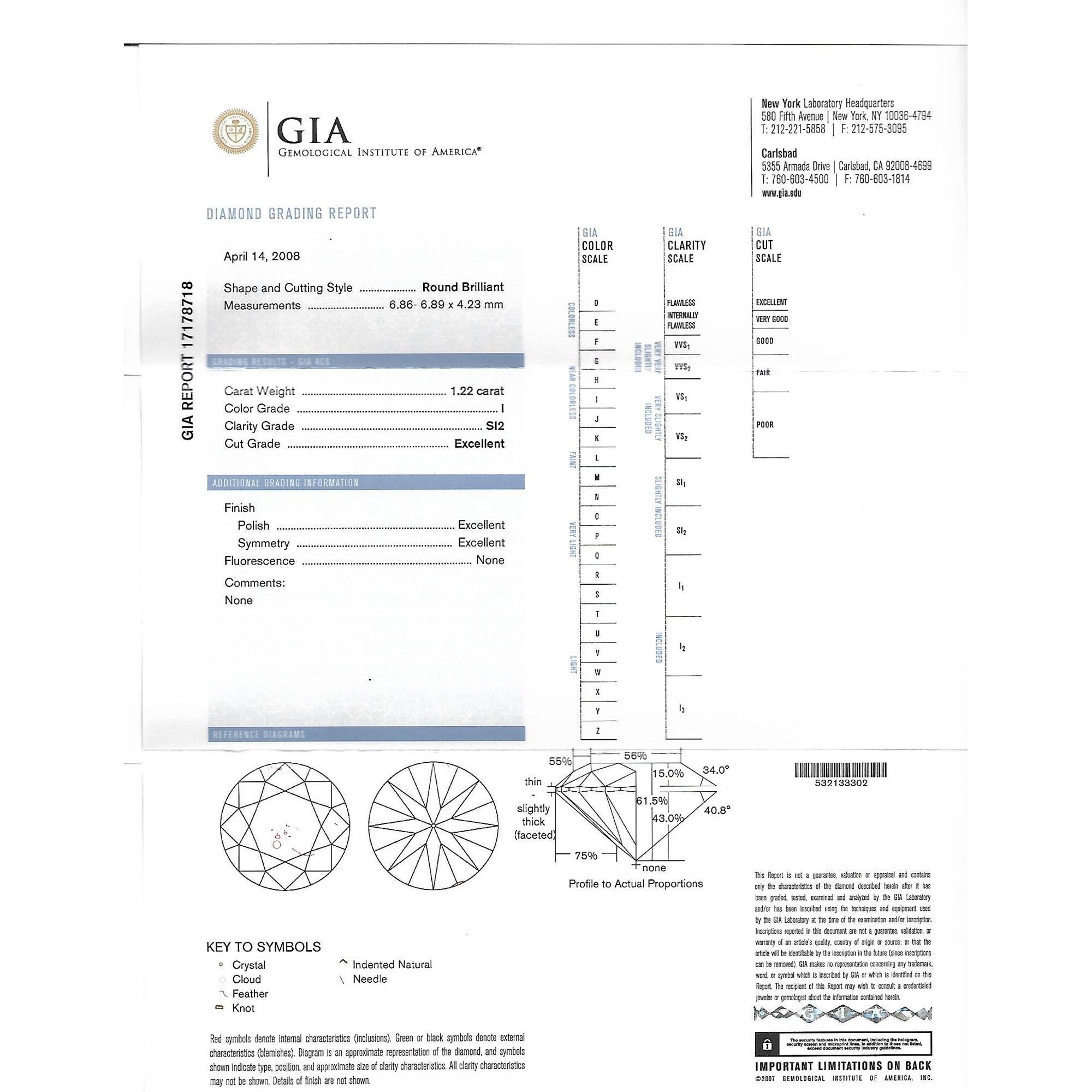 GIA zertifiziert 2::46 Karat H SI2 XXX Platin Diamant Ohrstecker 1