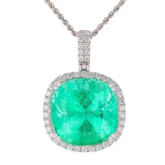 GIA Certified 24.81 Carat Emerald Pendant Necklace