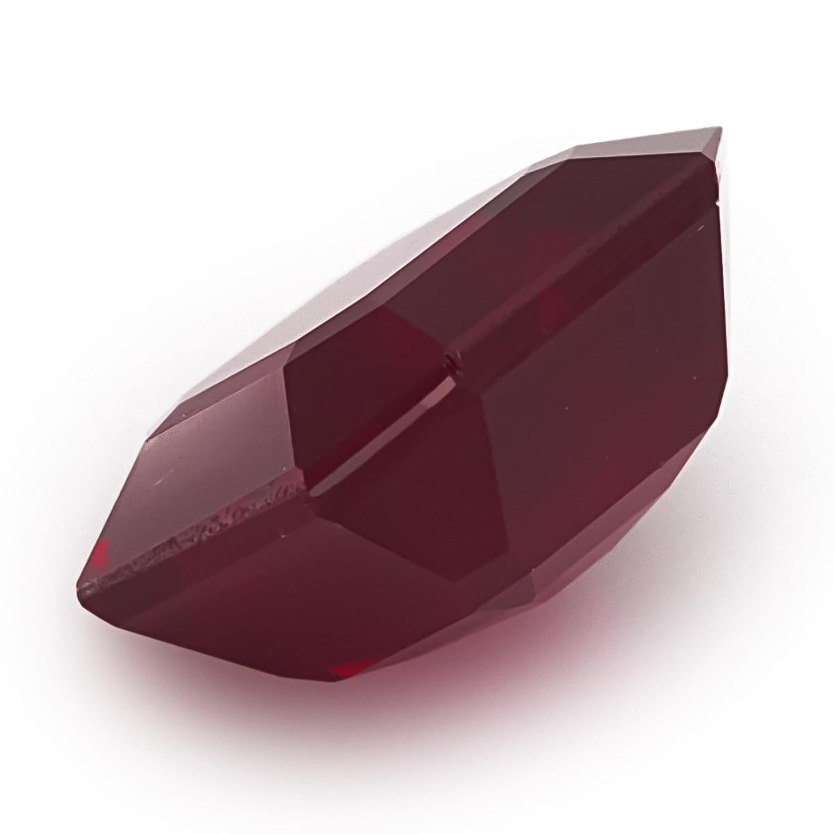 Brilliant Cut GIA Certified 2.49 Carat Natural Unheated Mozambique Ruby For Sale