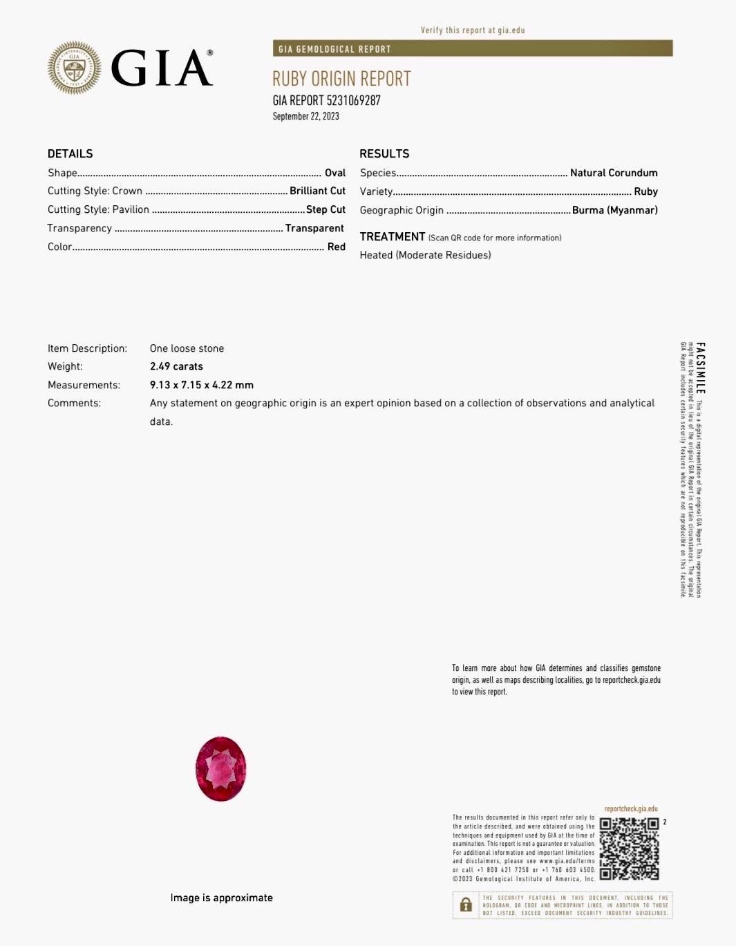 Colección DeKara Design

Sorprendente anillo de compromiso con halo de diamantes y rubí birmano oval certificado por el GIA.

Metal- Oro blanco de 14 quilates, .583.

Piedras: rubí rojo de Birmania tratado térmicamente y certificado por el GIA de