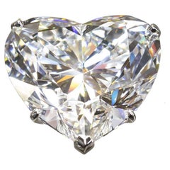 GIA Certified 25 Carat Certified Heart Shape Diamond Ring D Color