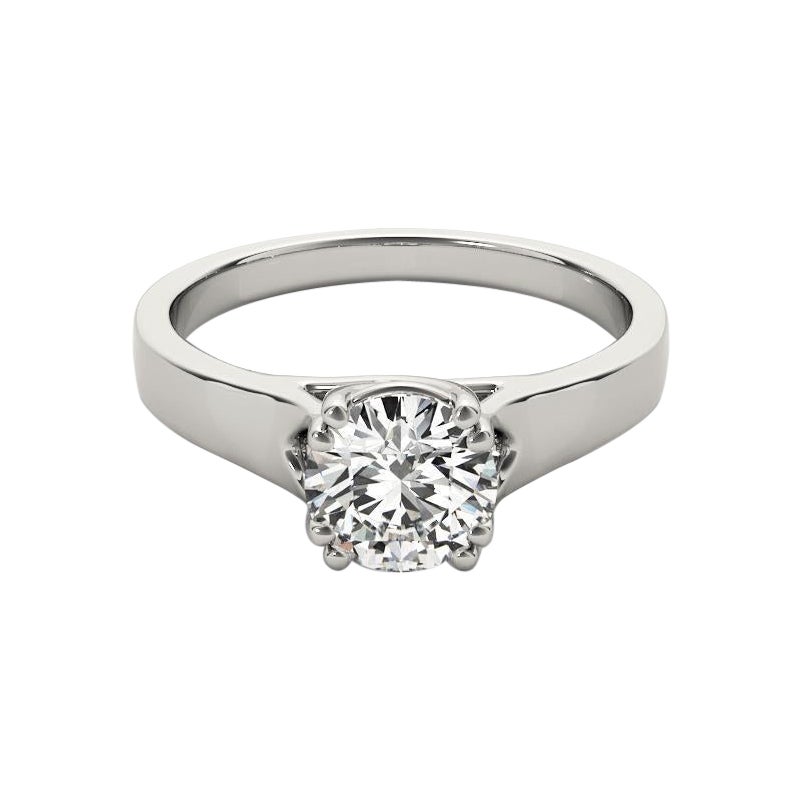 GIA Certified 2.5 Carat Double Prong Basket Set Round Diamond Ring