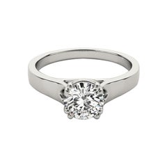GIA Certified 2.5 Carat Double Prong Basket Set Round Diamond Ring