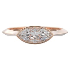 GIA Certified 2.50 Carat D/VVS1 Marquise Diamond East-West Ring in 18K Rose Gold