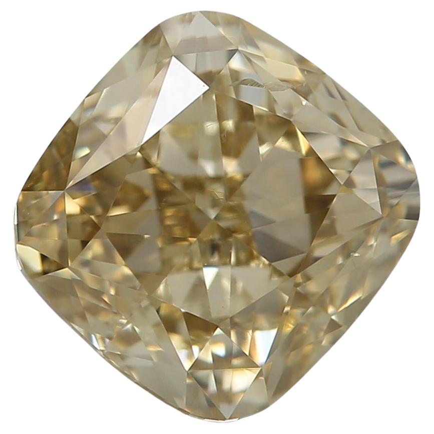Diamante certificado por GIA de 2,50 quilates de color amarillo verdoso parduzco de fantasía con claridad SI2