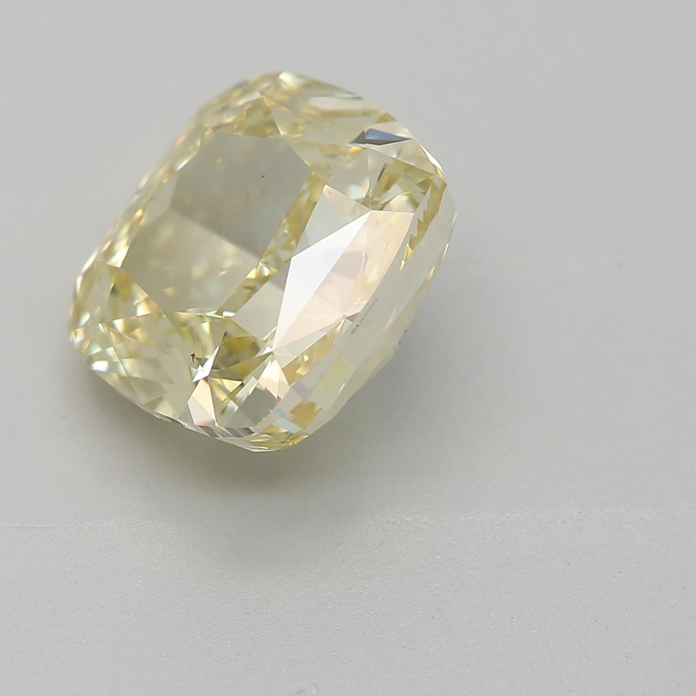 Diamante certificado por el GIA de 2,50 quilates Amarillo pardo verdoso fantasía VS2 Claridad Corte cojín en venta