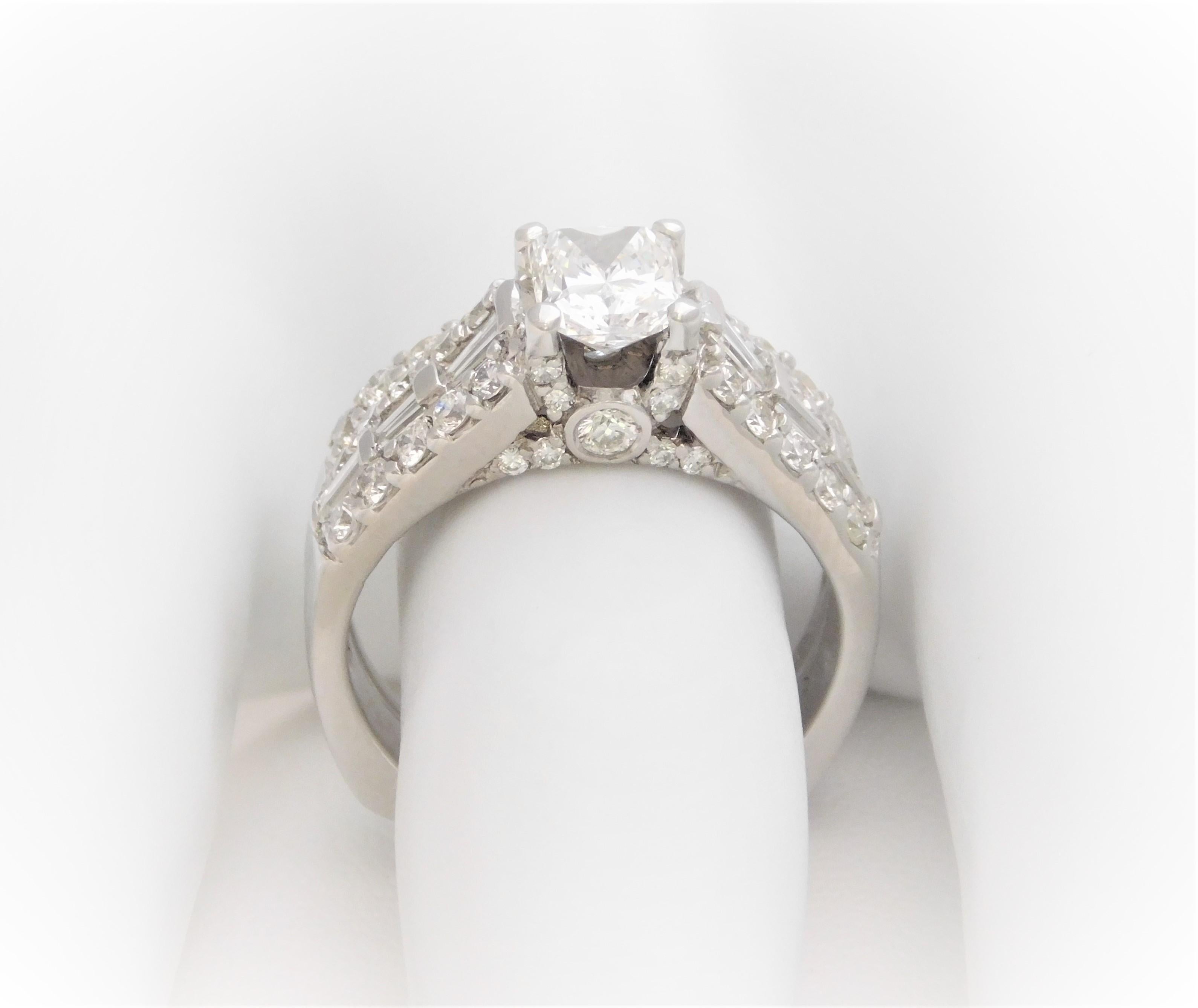 GIA Certified 2.50 Carat Radiant-Cut Diamond Bridal Set For Sale 11