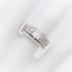 GIA Certified 2.50 Carat Radiant-Cut Diamond Bridal Set