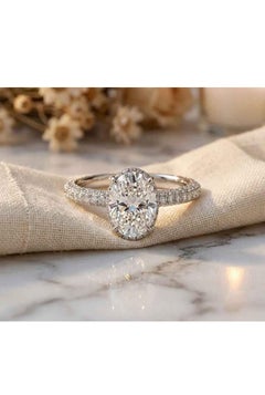 GIA Certified 2.50 Ct F/VS1 Oval Shape Diamond 18k Gold Solitarie Ring