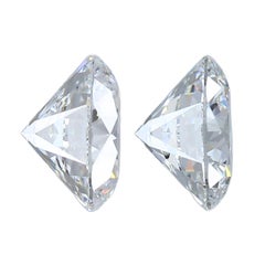 GIA CERTIFIED 2.50 Natural Round-Shaped Diamond Pair