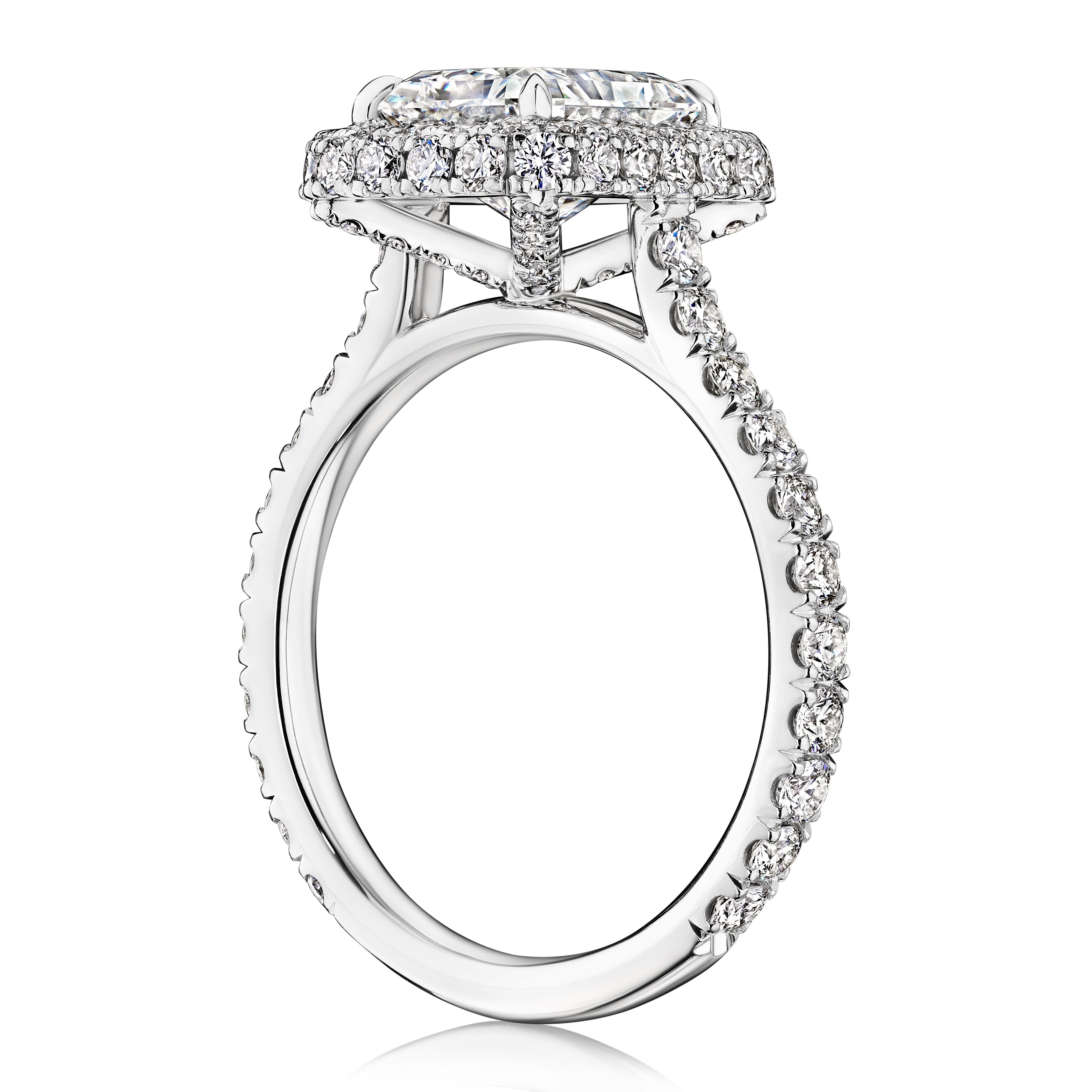 Modern GIA Certified 2.51 Carat D VS2 Radiant Diamond Engagement Ring 