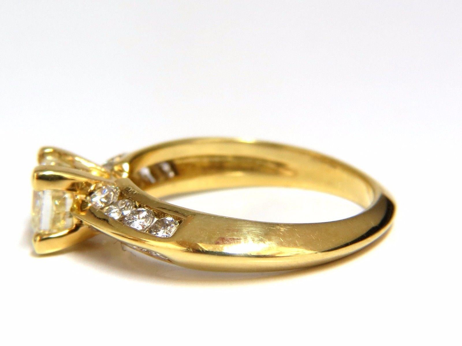GIA 1.11ct cushion cut diamond ring.

Fancy light yellow color

