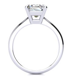 INTERNALLY FLAWLESS Clarity D Color GIA Certified 2.40Emerald Cut Diamond Plat