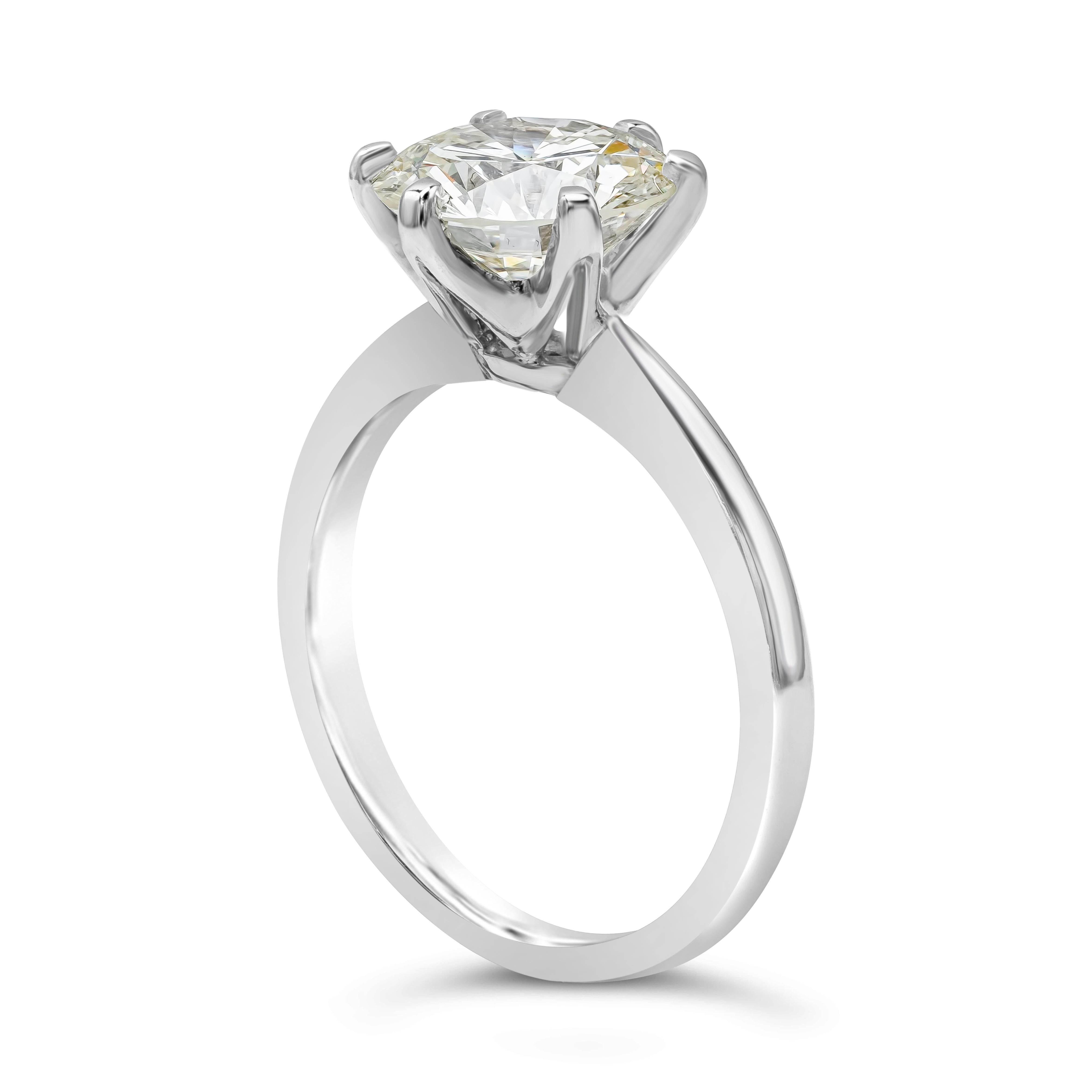 GIA-zertifizierter 2.51 Karat Brillant-Rund-Diamant-Solitär-Verlobungsring (Zeitgenössisch) im Angebot