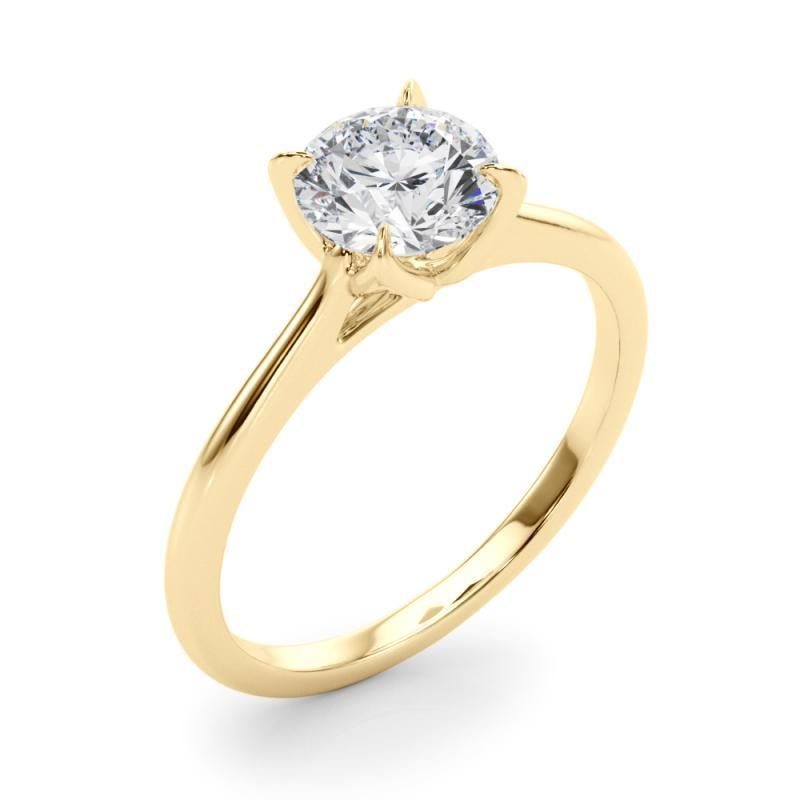 Bague diamant cathédrale Flower Bloom certifiée GIA 2,51 carats ronds Pour femmes en vente