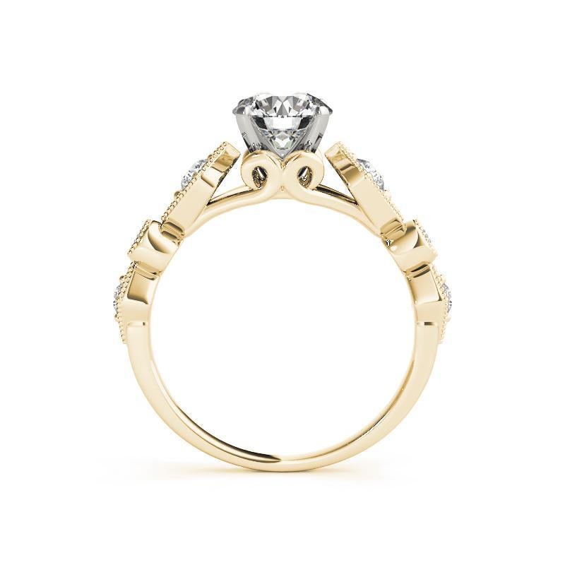 Anillo de diamantes geométrico redondo de 2,51 quilates, certificado por el GIA Corte redondo en venta