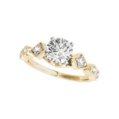 Anillo de diamantes geométrico redondo de 2,51 quilates, certificado por el GIA