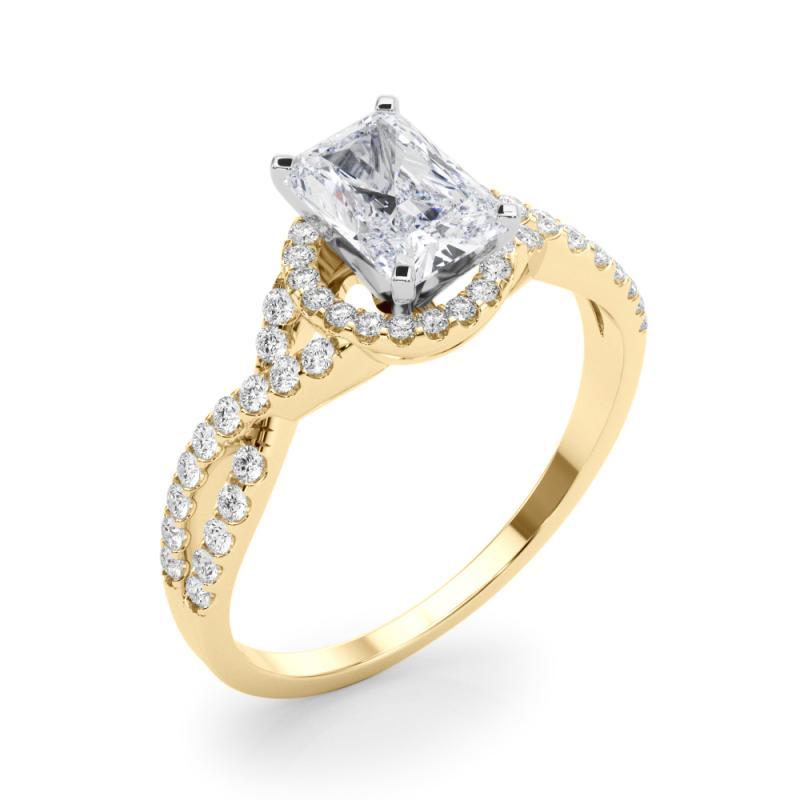 De las mujeres GIA Certificado 2.51 Quilates Solitario Halo Radiante Infinito Anillo de Diamantes en venta