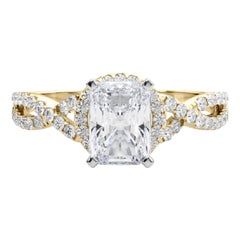 Anello con diamante radiante a raggiera Infinity da 2.51 carati certificato GIA