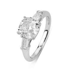 GIA Certified 2.52 Carat Cushion Cut Engagement Ring