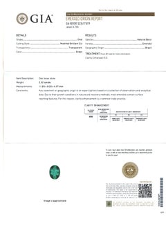 GIA Certified 2.52 Carat Emerald and Diamond Halo Cocktail Ring in 18k Gold