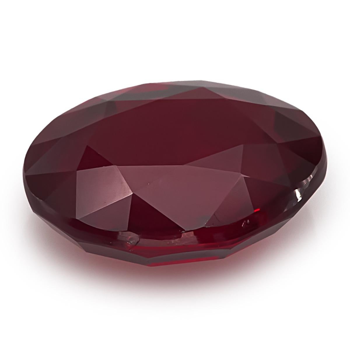 Gema de rubí rojo de Mozambique natural sin calentar de 2.52 quilates con informe GIA en Nuevo estado para la venta en Los Angeles, CA