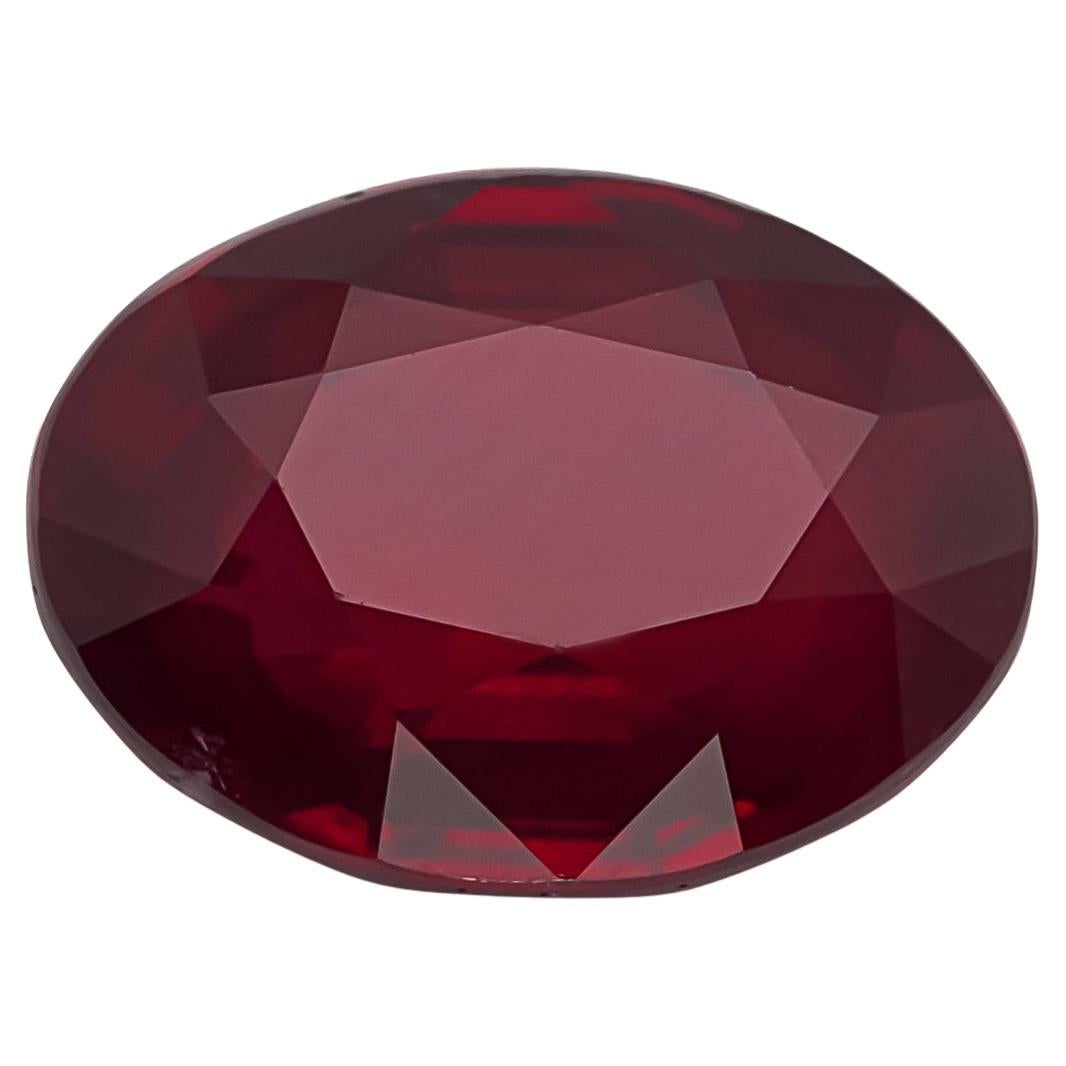 GIA Certified 2.52 Carat Natural Unheated Mozambique Ruby For Sale