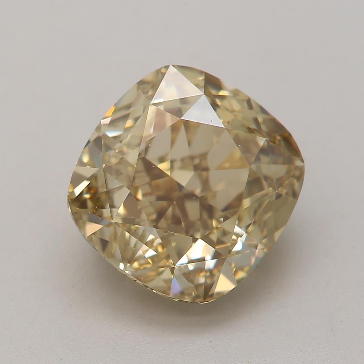 Certificate: GIA 
Report Number: 6224035474
Shape And Cut: Cushion
Carat Weight: 2.52 carat
Measurements: 7.50 x 7.34 x 5.11 mm
Color Grade: Fancy Brownish Yellow 

FEATURES OF THE DIAMOND:

This fancy brownish yellow diamond is a unique and