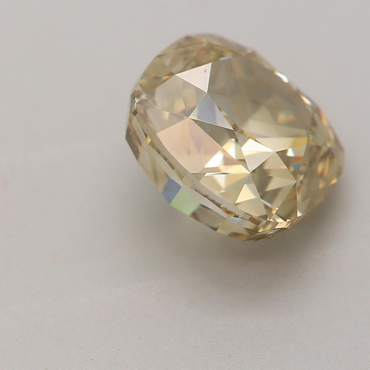 Women's or Men's GIA Certified 2.52 Fancy Brownish Yellow VVS2 Clarity Diamond For Sale