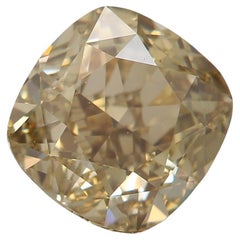 Diamant certifié GIA 2,52 de couleur jaune brunâtre VVS2 pureté