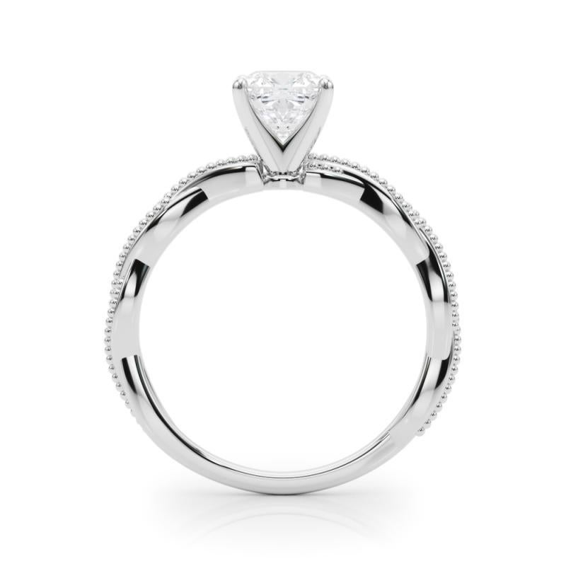 Anillo de diamantes en platino con banda trenzada retorcida de 2,53 quilates con certificado GIA en Nuevo estado para la venta en New York, NY