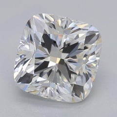 GIA Certified 2.53ct Cushion Hidden Halo Scroll Cathedral Platinum Diamond Ring