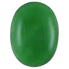 GIA Certified 2.53 Carat Natural Oval Jadeite Jade