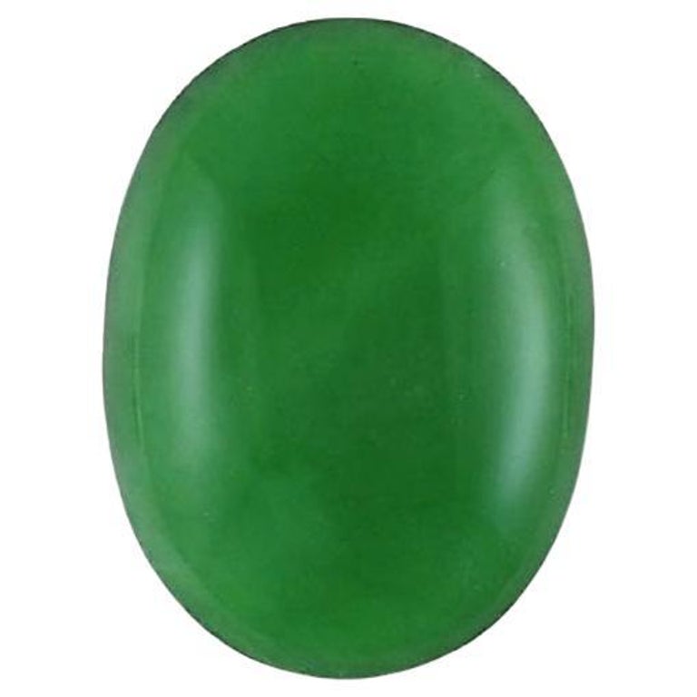 GIA Certified 2.53 Carat Natural Oval Jadeite Jade For Sale at 1stDibs
