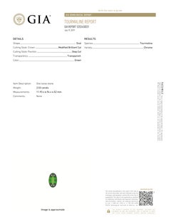 GIA Certified 2.53ct Oval Shape Chrome Tourmaline