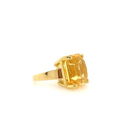 GIA Certified 25.40 Carat Yellow Sapphire Ring