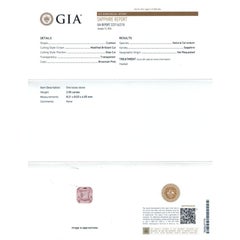 Zafiro rosa parduzco natural Gema de 2,55 quilates con informe GIA