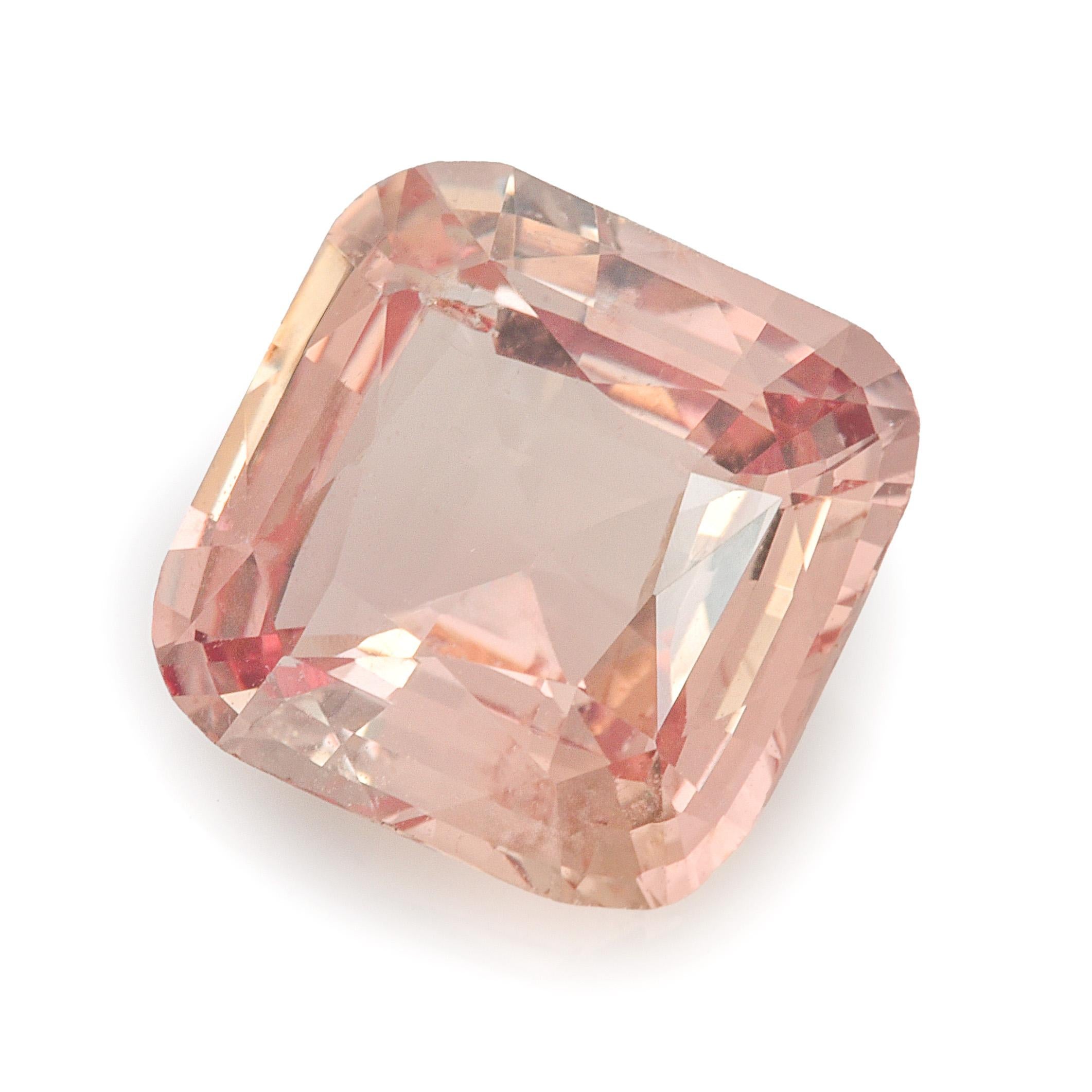 Mixed Cut GIA Certified 2.55 Carats Brownish Pink Sapphire For Sale