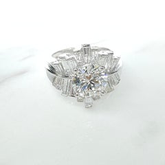 GIA Certified 2.55Carat GIA Diamond Ring in 18K White Gold
