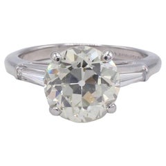 GIA Certified 2.56 Carat Circular Brilliant Natural Diamond Engagement Ring
