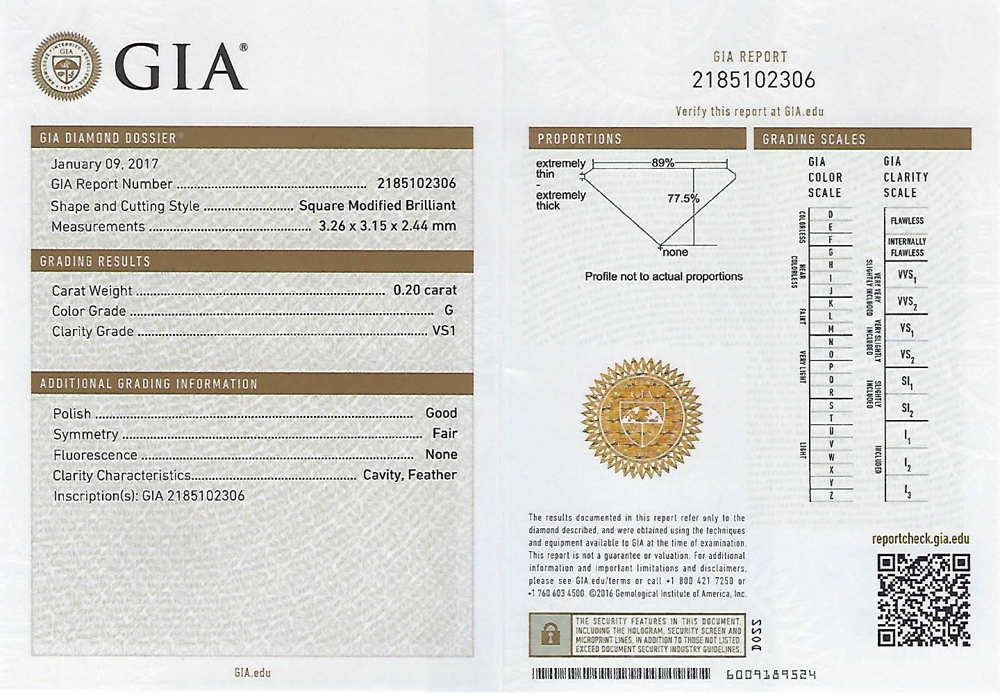 GIA Certified 2.57 Carat Princess Cut Diamond Five-Stone Platinum Ring For Sale 3