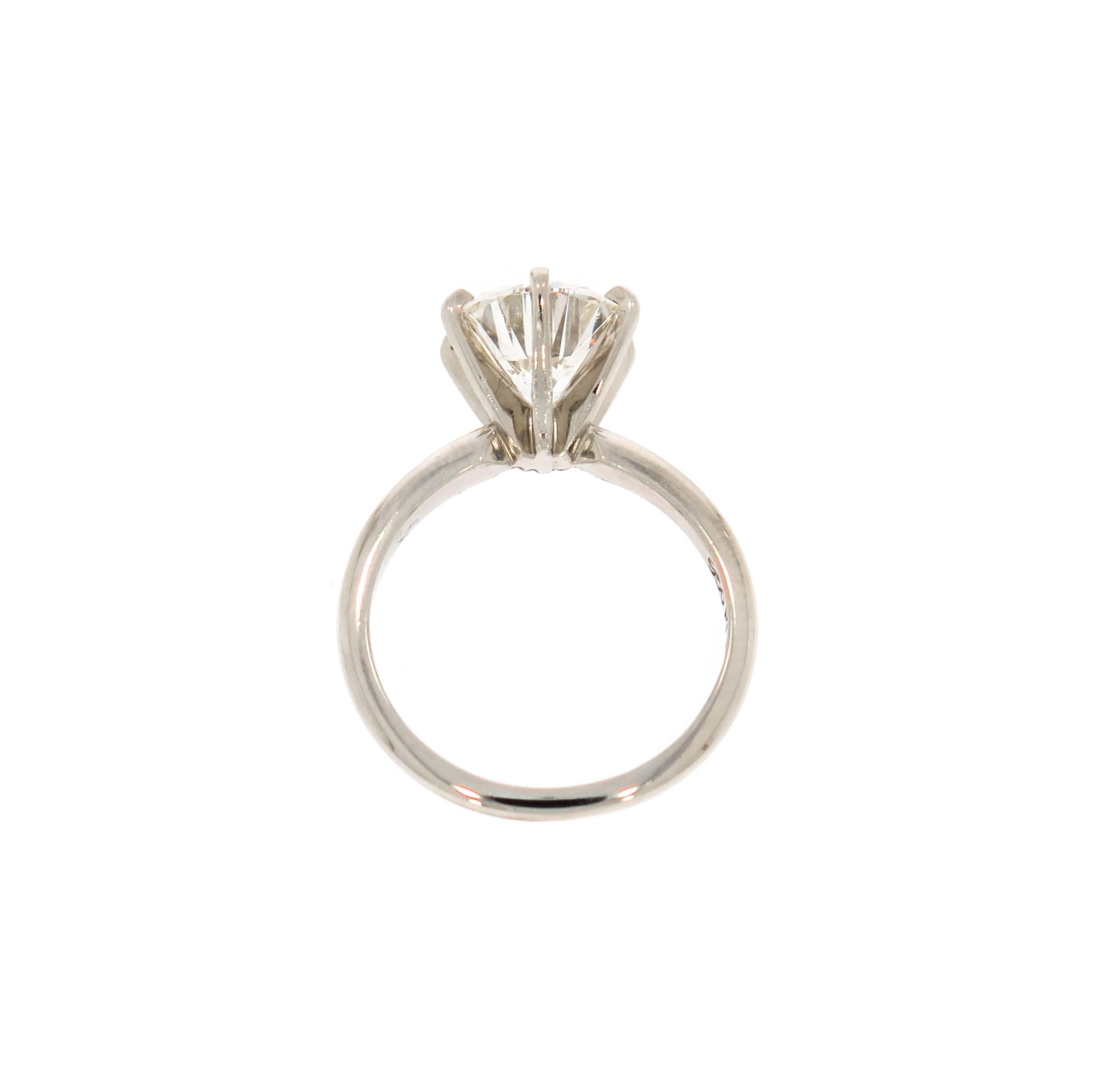 Modern GIA Certified 2.58 Carat Round Diamond Engagement Ring