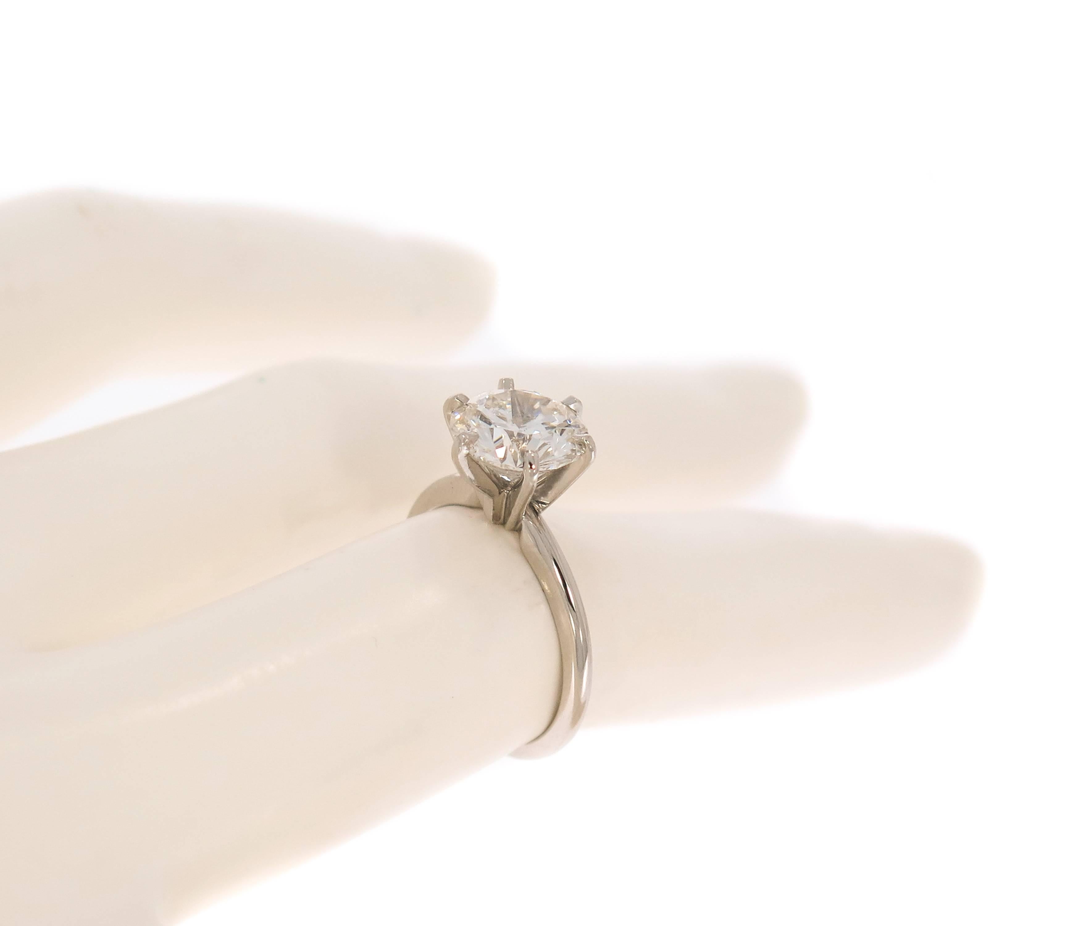 GIA Certified 2.58 Carat Round Diamond Engagement Ring 1
